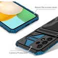 thumbnail image 4 of Case for Galaxy A23,Military Grade [Built-in Kickstand] with Card Holder Dual-Layer Design Heavy Duty Shockproof Protection Phone Case for Samsung Galaxy A23 4G/5G/M23 5G (Blue), 4 of 18