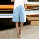 thumbnail image 4 of Pantalones cortos de pijama con estampado de cuadros y botones en la parte delantera para mujer - Ropa de dormir Pantalones cortos de estar por casa S-XXXL, 4 of 6