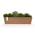 thumbnail image 4 of Ecopots Bruges Durable Modern Rectangular Indoor/Outdoor Recycled Based Composite Flower Pot Planter, Terracotta Color, 31.5", 4 of 4