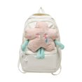 thumbnail image 4 of Mochila Escolar Para Mujer, Mochila Escolar Con Cremallera, Para Adolescentes Y Niñas, Color Blanco, 4 of 8