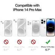 Entronix Magnetic Clear Case Compatible with iPhone 14 Pro Max, Flexible Fashion Cover, Blue