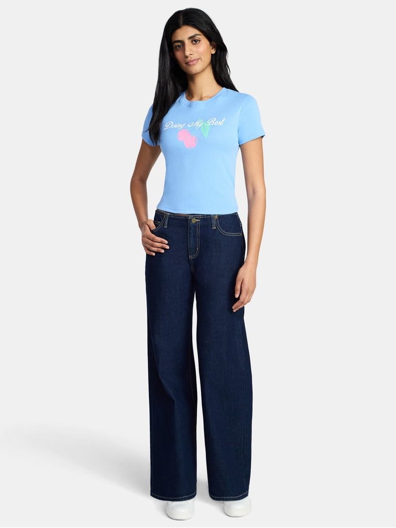 Full of Anxiety Women's Graphic Cropped Baby Tee with Short