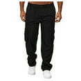 thumbnail image 2 of Men's Pockets Military Cargo Pant Elastic Waisted Relaxed Fit Pants, 2 of 5