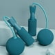 thumbnail image 1 of Par de cuerdas de saltar inalámbricas con peso | Saltos silenciosos sin cuerda para fitness en interiores | Mangos de bola de PVC ajustables | Empuñadura antideslizante de espuma | Equipo de, 1 of 5
