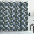 thumbnail image 1 of Ambesonne Dandelion Shower Curtain, Leafy Branches Dot Herbs, 69"Wx75"L, Sky Blue Yellow, 1 of 2