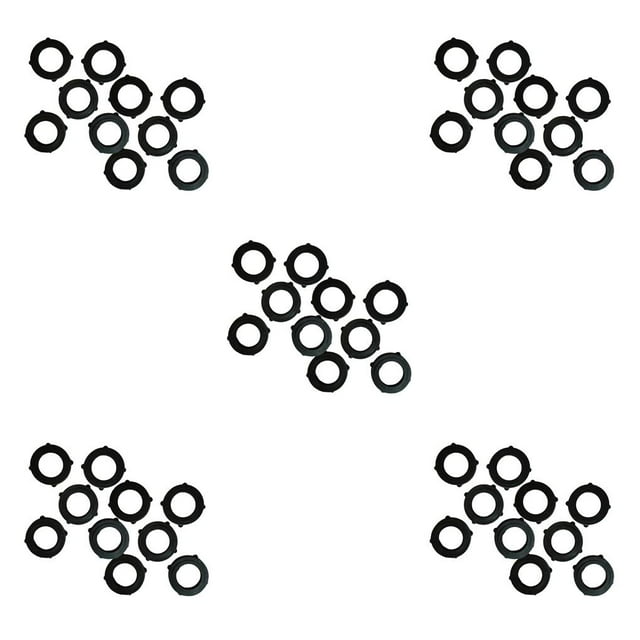 Decodeary 1 Set Water Pipe Gasket Tight Connection Perfect Matching Durable No leakage Not Easy to Damage Leather Washer Black 5Set