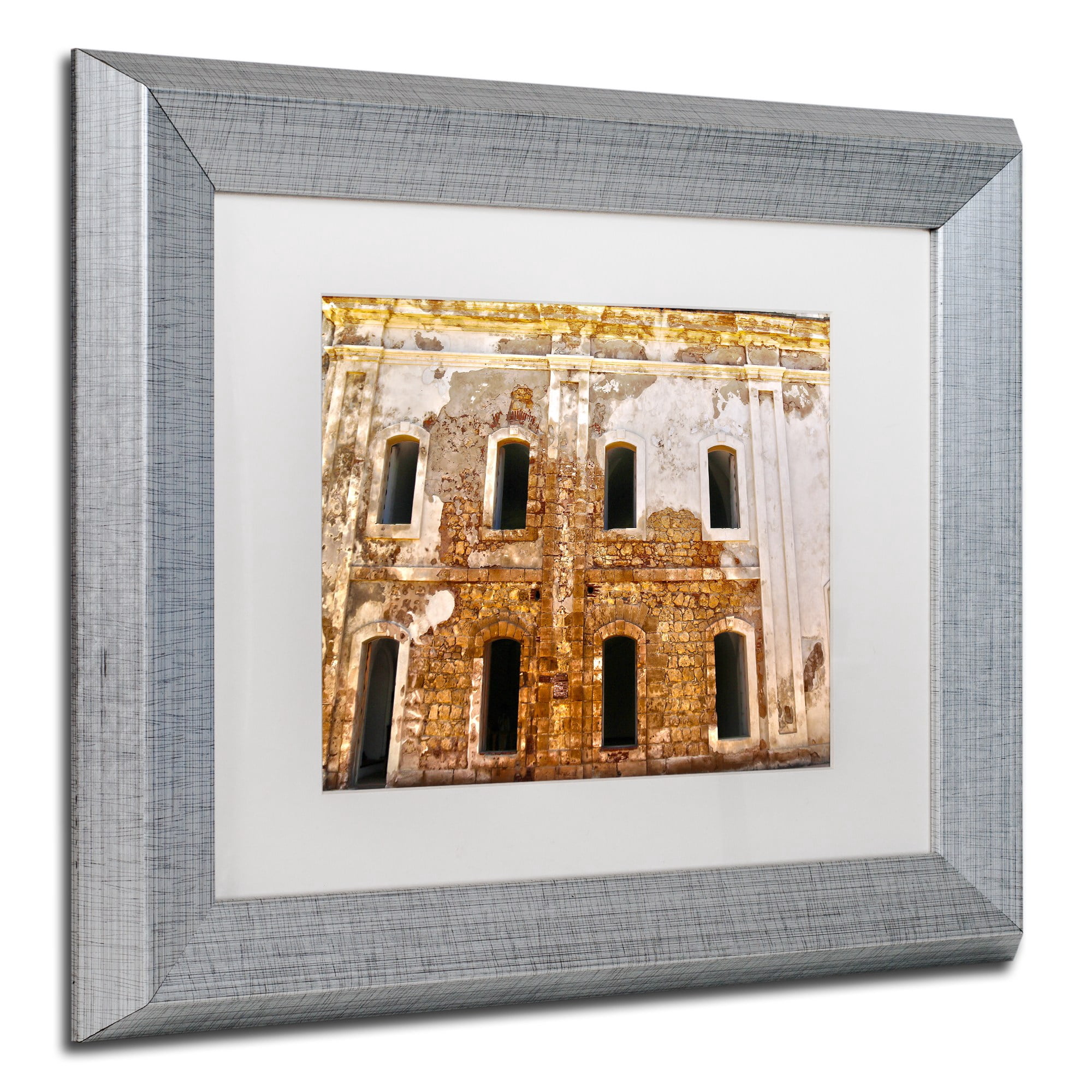 Trademark Fine Art "Castillo de San Felipe del Morro 5" Canvas Art by CATeyes, White Matte, Silver Frame