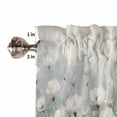 thumbnail image 4 of Spring White Floral Valances for Windows Farmhouse Kitchen Curtains Valances Rod Pocket Valance Curtains for Kitchen Windows Botanical Abstract Oil Painting Plant Window Valances for Bathroom 54"x18", 4 of 6