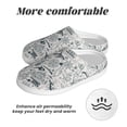 thumbnail image 6 of Daiia Vintage Sailboats Print Women’s Fuzzy Slippers Memory Foam Lightweight House Shoes Cozy Loafer Flannel House Shoes-40/41, 6 of 7