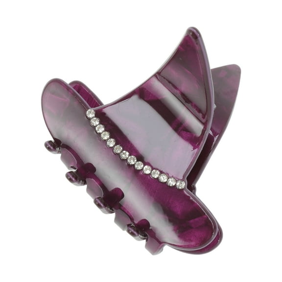 Unique Bargains 1 Pc Claw Clip Cute Halloween Witch Hat Design Hair Clip Dark Purple