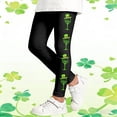 thumbnail image 2 of Tisuna Girls St Patricks Day Leggings Child Cartoon Print Elastic Waist Tight Leg Yoga Pants Fashion Stretchy Little Girls Play Holiday Festive Outfits D Size 11-12 Years, 2 of 6