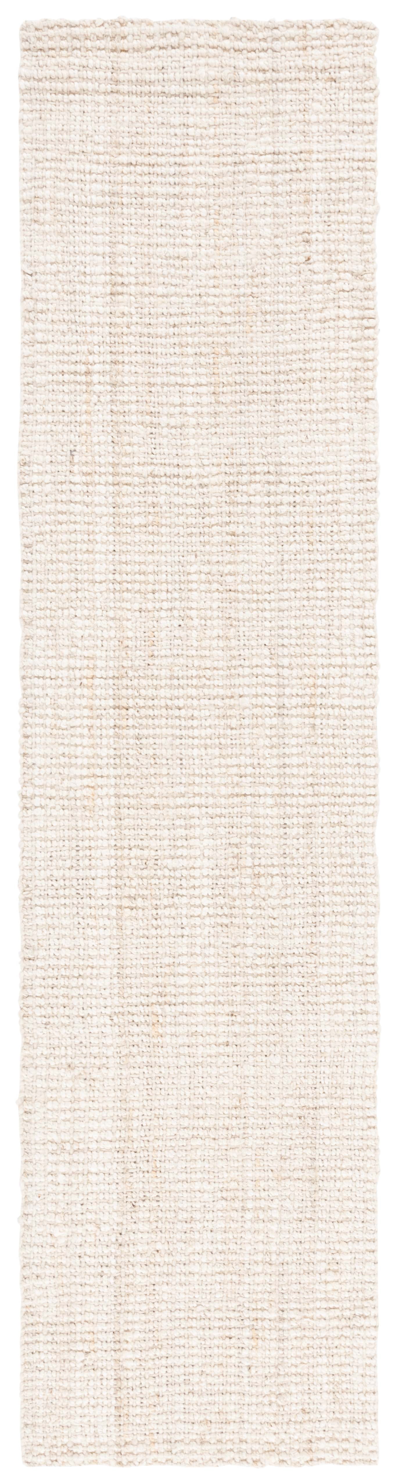 SAFAVIEH Natural Fiber Milica Solid Runner Rug, Ivory, 2'3" x 13' - Scandinavian Design, Ivory, Jute, Hand Woven Pattern, Ideal for Entryway, Kitchen, Living Room, Office, Hallway