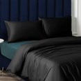 thumbnail image 6 of Zippered Satin Pillow Cases for Hair and Skin, Luxury Standard Hidden Zipper Pillowcases Set of 2, 20 x 26 Inches, Black, 6 of 7