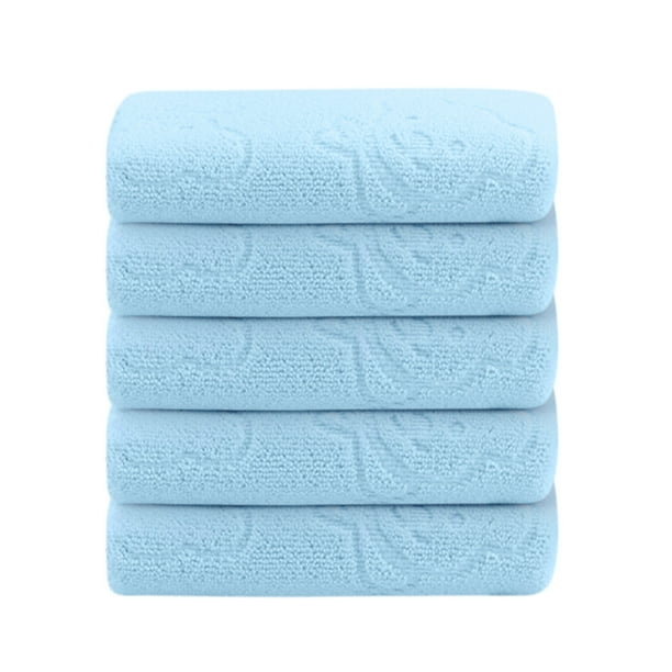Yhmxh Toallas de mano de algodón, toallas faciales lisas con relieve de oso de cinco colores, toallas de baño suaves y absorbentes para la limpieza.