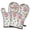 Pioneer Flower Floral, variant on Pioneer Flower Floral Print Pattern Oven Mitt 2-Pack Set, Heat Resistant Kitchen Gloves, 7.7" X 12"