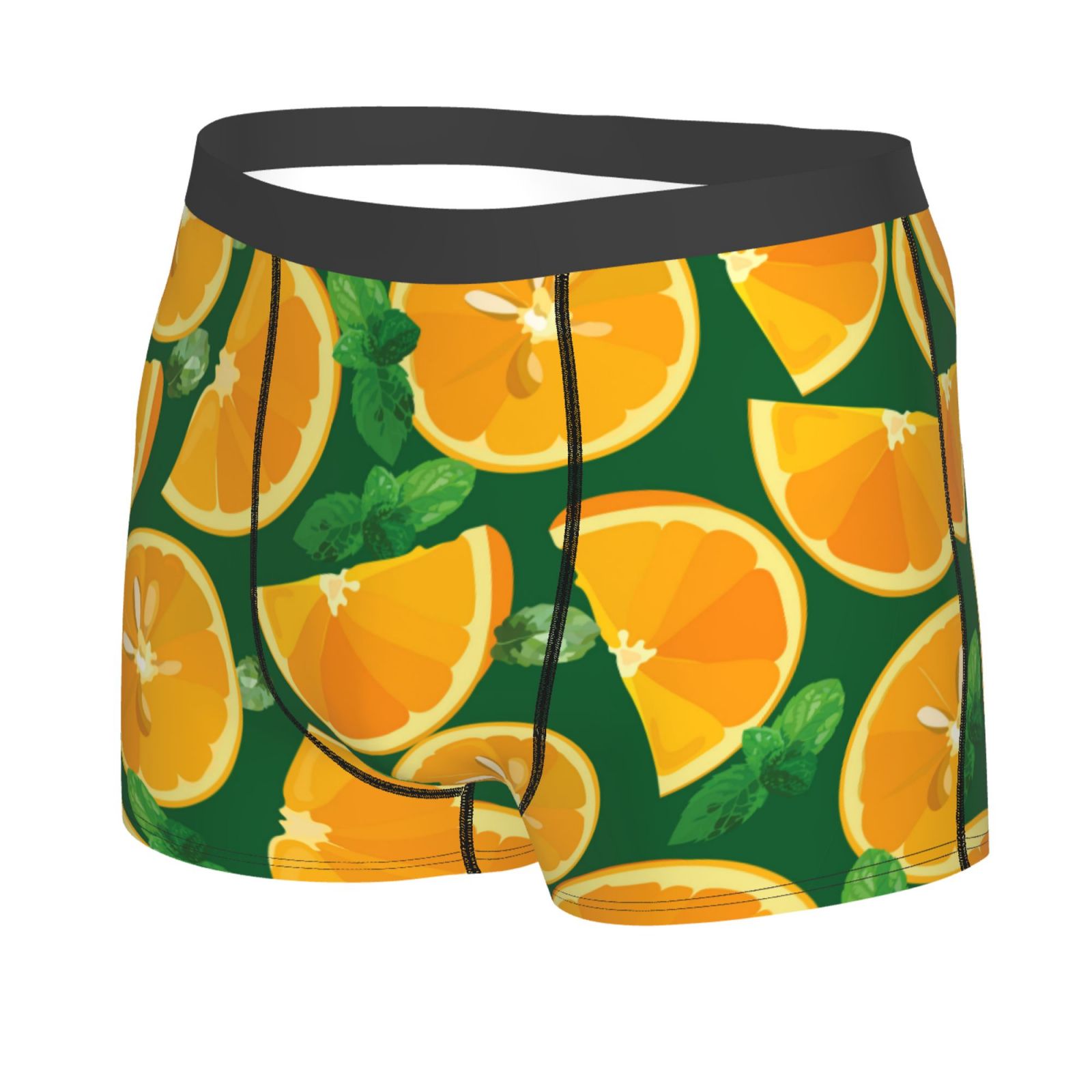 Balery Orange Men's Boxer Briefs, Soft and Breathable Cotton Underwear ...