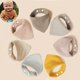 thumbnail image 1 of Drool bibs set of 7, Soft, hydrophilic baby bibs with snap fastener, rainbow, drool bibs, spit bib, cotton bibs, bandana bib baby, washable bibs, unis, 1 of 5