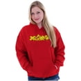 thumbnail image 3 of XOMG POP Cheesy Pepperoni Pizza Logo Women Plus Size Hoodie Brisco Brands 2X, 3 of 4