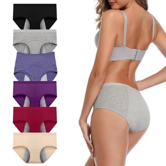 Leakproof Underwear Panties, Women's Cotton Period Underwear: Easy-Clean Menstrual & Postpartum Briefs