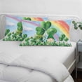 thumbnail image 3 of St Patrick's Day Pillow Covers, Linen Long Throw Pillow Case, Green Gnomes Shamrock Cloud Plants Rainbow Holiday Pillow Protector Decorative Cushion Cover for Living Room/Bedroom 24" x 36", 3 of 8