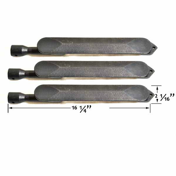 Replacement Cast Burner For BARBEQUES GALORE B3807ANG, GRAND TURBO YN663NG, KENMORE 141.16226 Gas Models, 3-Pack