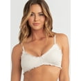 thumbnail image 2 of Jessica Simpson Women's Ruffle Rib Bralette, Size S-XXXL, 2 of 6