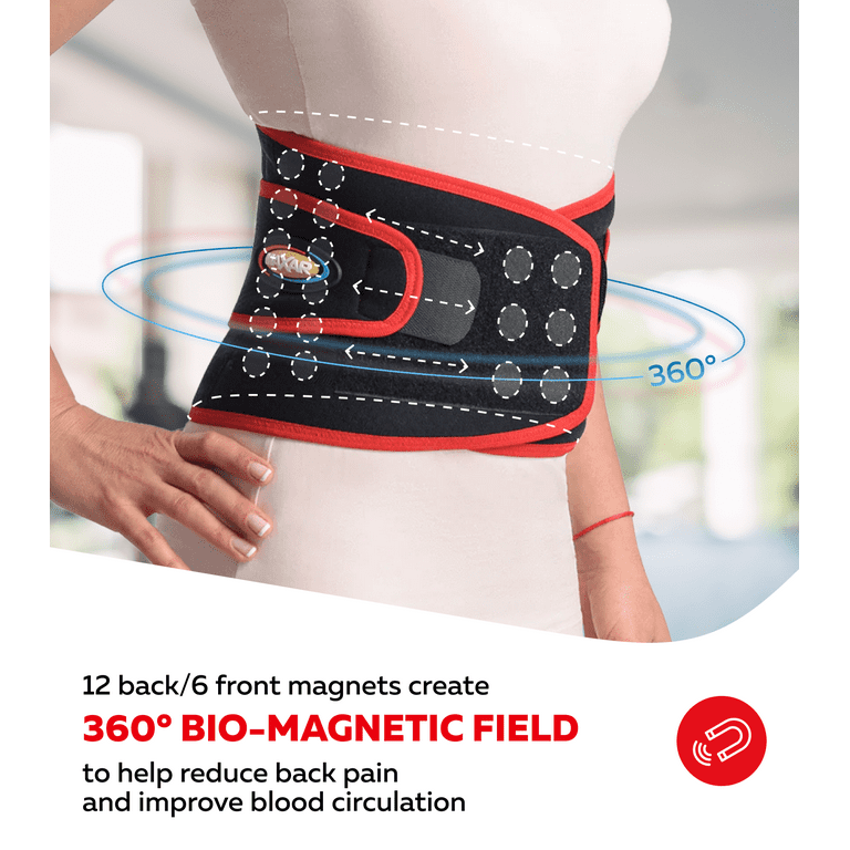 MAXAR Airprene Sports Back Brace, Bio-Magnetic Lumbosacral Support 