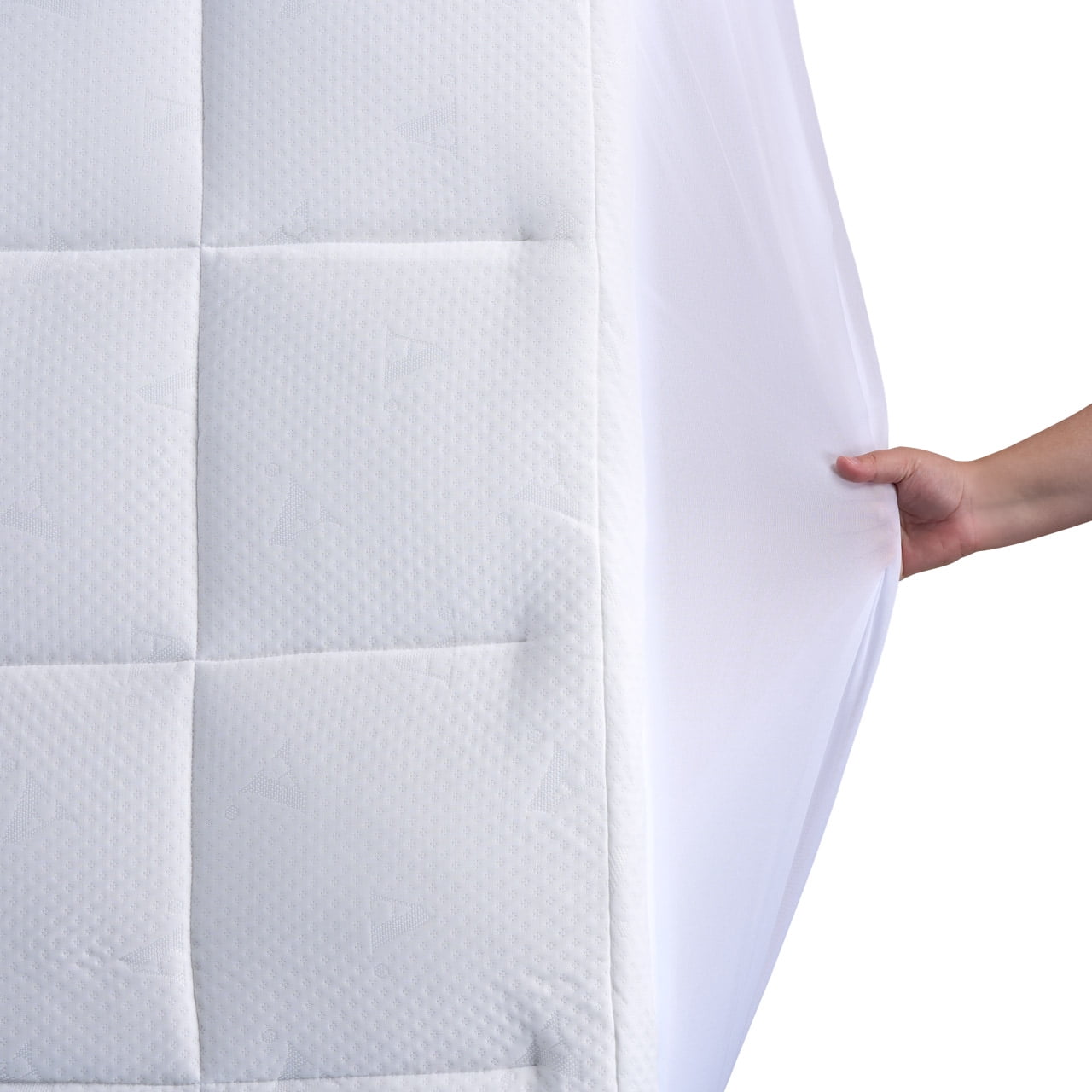 Allswell Sensacool 2" Cooling Pillow Top Fitted Mattress Topper, Queen, Hypoallergenic
