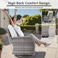 thumbnail image 6 of Ovios 8 Pieces Outdoor Patio Furniture Set High Back All Weather Wicker Conversation Set with Swivel Chairs & Coffee Table, Gray, 6 of 9