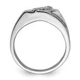 thumbnail image 2 of Sterling Silver Rhodium Plated Diamond Men's Ring QR5021, 2 of 5