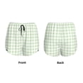 thumbnail image 3 of Daiia Pistachio Green Checkboard Pattern Women's 2 in 1 Running Shorts - Lightweight Athletic Workout Gym Yoga Shorts Liner with Phone Pockets-Medium, 3 of 7