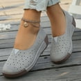 thumbnail image 3 of Platform Slip on Dress Shoes for Women 2025 Breathable Flower Casual Beach Wedge Walking Flats Loafers, 3 of 6