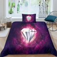 thumbnail image 5 of Diamond 2 Piece Bedding Set With 3d Luxury Duvet Cover - Microfiber Bedding Set With Zipper Closure Single, 5 of 5