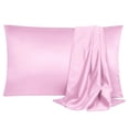 thumbnail image 1 of Unique Bargains Luxury Satin Pillowcase Cool Silk Pillow Case Cover 2pcs, 1 of 9