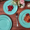 thumbnail image 7 of TP 11" Melamine Dinner Plates, 6-piece Plate Set Serving Dishes for Indoors and Outdoors, Turquoise, 7 of 7