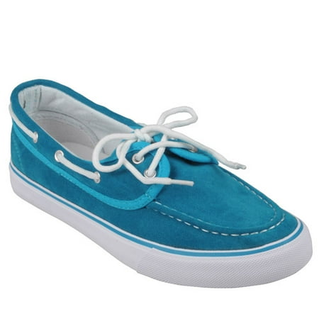 Brinley Co Womens Sueded Topstitched Lace-up Shoes