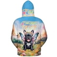 thumbnail image 2 of Welcome Spring Fairy French Bulldog in Flower Meadow All Over Print 3D Hoodie Unisex Merch Hoodies Dog Lover Gifts - 13002, 2 of 6