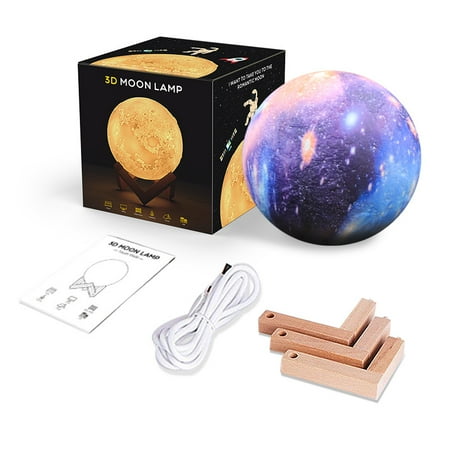 

3D Planet Lamp Sky Starry Night Light Moon Lamp Home Decor USB Rechargeable