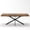Black Brown / MDF Metal 2, variant on 55.11"-70.86"Retro Rectangular Stretch Dining Table, Gray Carole Top