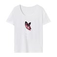 thumbnail image 2 of Camiseta de mujer con cuello redondo, ajuste regular, básica, para vacaciones, deportes, trabajo S, 2 of 7