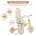 thumbnail image 4 of 7 in 1 Baby Foldable Toddler Tricycle with Removable and Adjustable Parent Handle, Toddler Push Bike with Removable Pedal, Canopy, and Guardrail, Tricycle for 12-72 Months, 4 of 13
