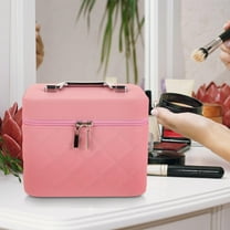 NIAIZEK PU Makeup Organizer Case for Home and Travel, Stylish Cosmetic Storage Box