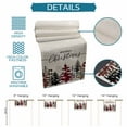 thumbnail image 7 of Table Runner Dresser Scarves 72 Inch Long, Merry Christmas Tree Sketch on Linen Linen Dining Table Runners Checker Leopard Stripe Tabletop Scarf for Wedding Holiday Party Kitchen, 7 of 7