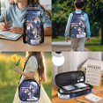 thumbnail image 3 of Jeiento Wolf Boys Backpacks School Backpack with Lunch Bag Pencil Case Water Bottle Holder for 10-12 Kids 17 Inch Bookbag American Flag 4 Pcs Schoolbag Set Lightweight Backpack, 3 of 7