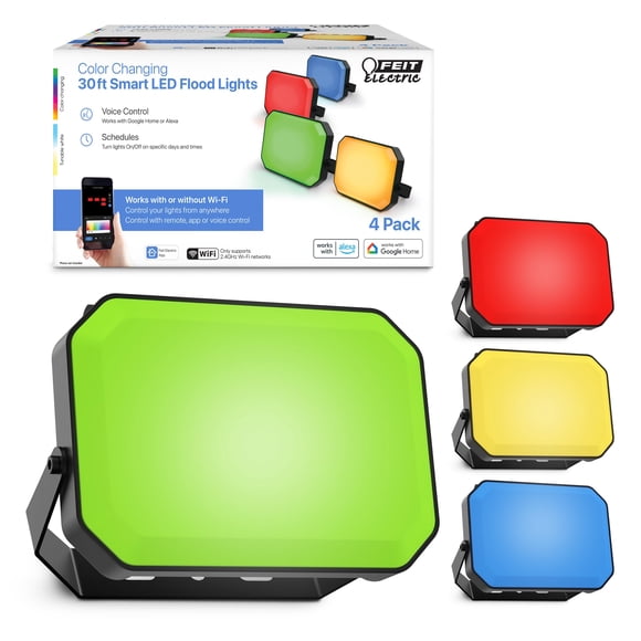 Reflector LED Inteligente Feit Electric E26 Cambia Color 20W Paquete 4