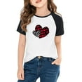 thumbnail image 2 of FAWUUDO Valentines Gift for Kids Short Sleeve Raglan Tee Casual Graphic Print T Shirt Boys Girls Romantic Holiday Summer Top Black 7-8 Years, 2 of 9