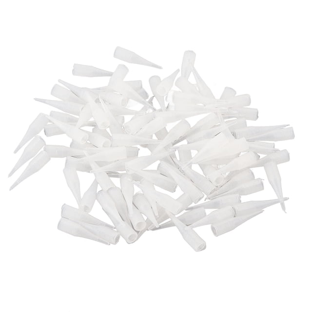 100 piezas/juego de boquillas desechables para agujas de tatuaje, tapa redonda para máquina de microblading, suministro 1R