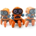 thumbnail image 2 of Robot Jouet Musical Intelligent Électrique à Six Mâchoires Dansant et Marchant dans l'Espace pour Bébés et Enfants, Compagnon Robot Haute Technologie pour Enfant avec Projection Lumineuse, Clignotement, Chant et Fonction de Déplacement pour Garçons et Filles (Orange), 2 of 8