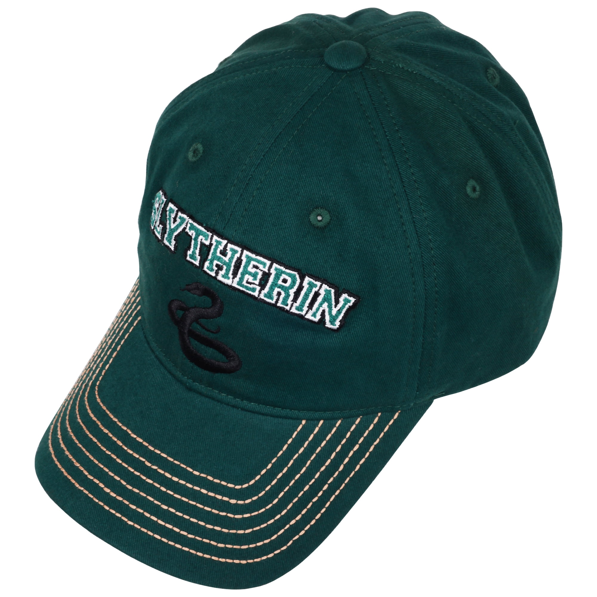Harry Potter Baseball Cap, Slytherin Dad Hat with Curved Brim, Green, One Size