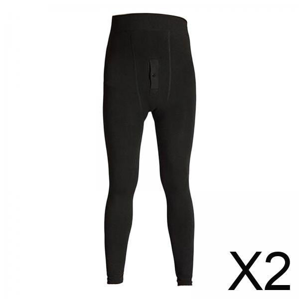 2x Pantalones Térmicos Para Hombre, Calzoncillos Largos, Calzas